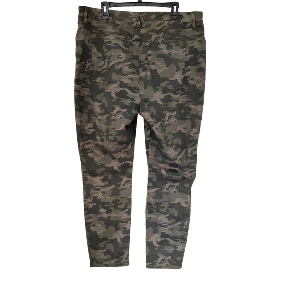 Good American Camo Skinny Jeans Army Green Plus Size 24 Stretchy High Waist - Picture 4 of 8